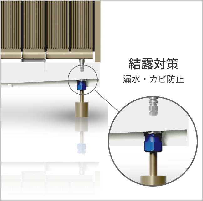 ドレンパン周辺イメージ／結露水問題を解決